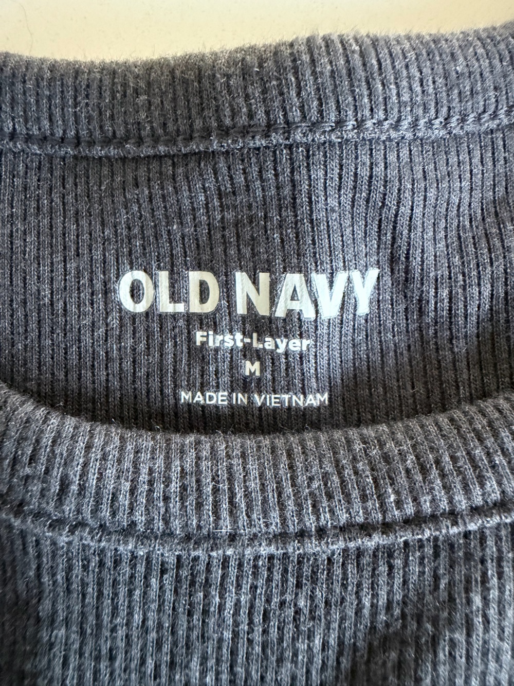 Old Navy Dark Charcoal Ribbed Tank Top - Picture 2 of 3